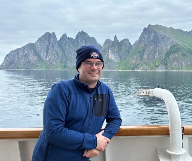 David at the Devil's Jaw on Senja island in Northern Norway.