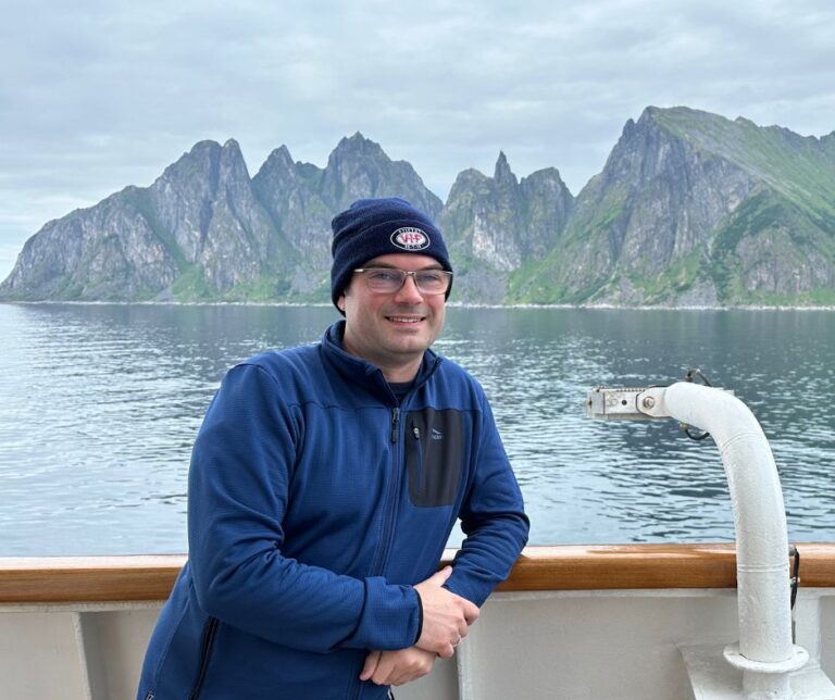 David at the Devil's Jaw on Senja island in Northern Norway.