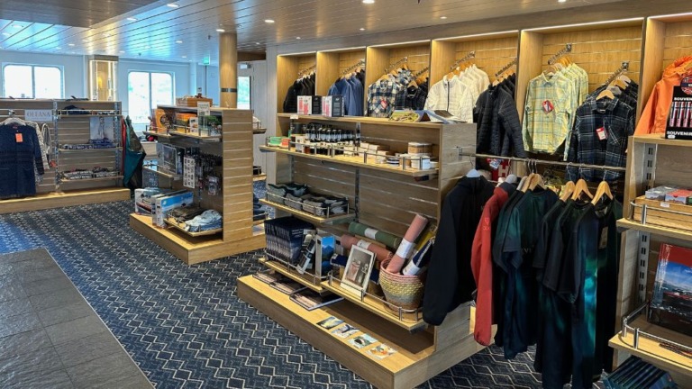 Shop on Hurtigruten Nordlys.