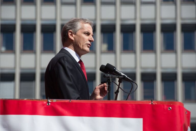 Jonas Gahr Støre giving a speech in Oslo in 2017. Photo: Ryan Rodrick Beiler / Shutterstock.com.