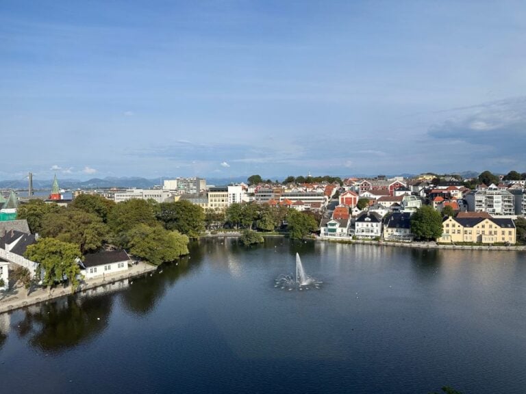 City lake view from the 10th floor of Radisson Blu Atlantic in Stavanger.