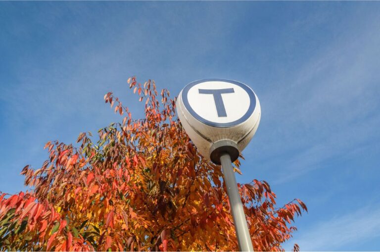 Oslo T-bane station entrance sign.