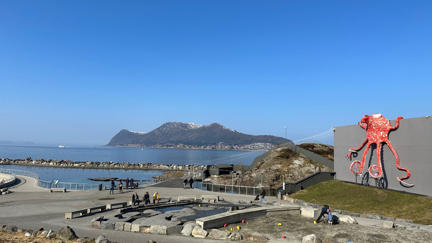 Outside attractions at Ålesund Aquarium in Norway.