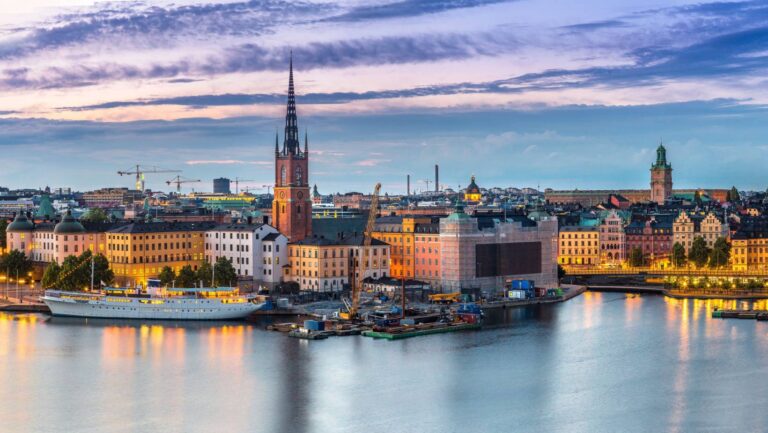 Cityscape of Stockholm in Sweden.