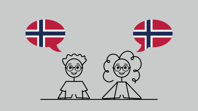 Learn Norwegian cartoon image.