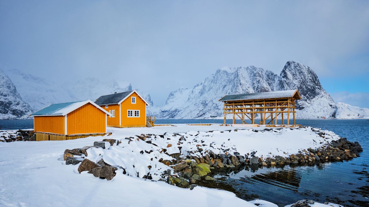 Northern Norway winter landscape.