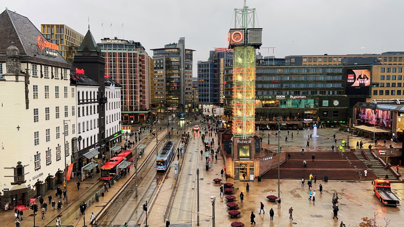 A view of Jernbanetorget in Oslo, Norway. Photo: David Nikel.