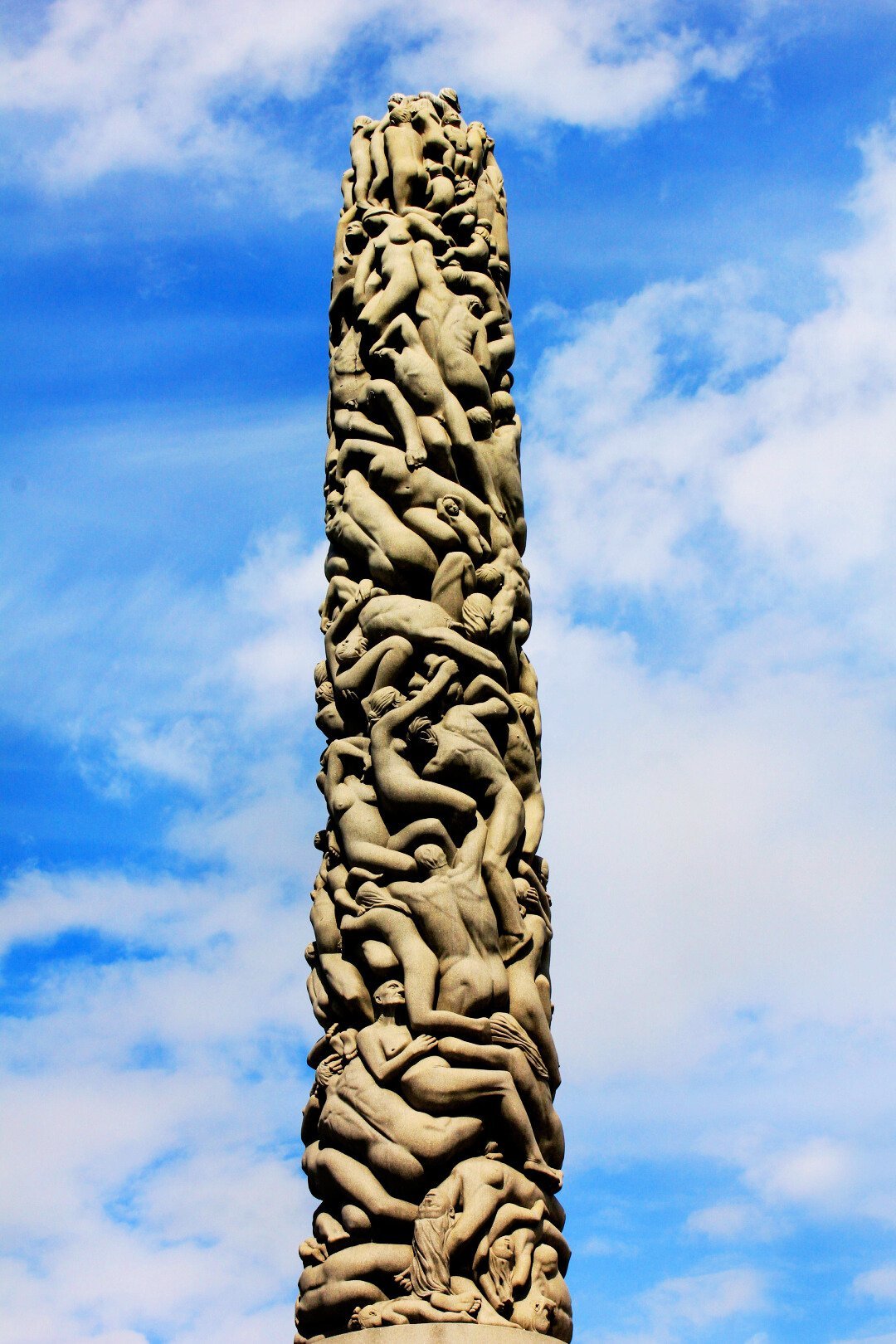 Vigeland Park monolith up close.