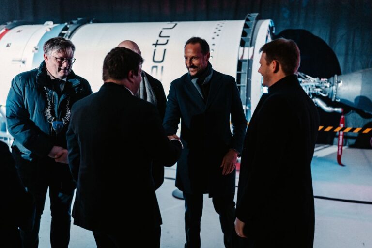 Crown Prince Haakon at the opening ceremony of Andøya Spaceport in Norway.