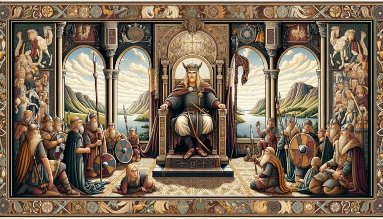 Modern interpretation of Viking King Harald Fairhair. Illustration: Daniel Albert.