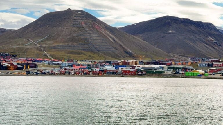 Longyearbyen waterfront in the summer. Photo: David Nikel.