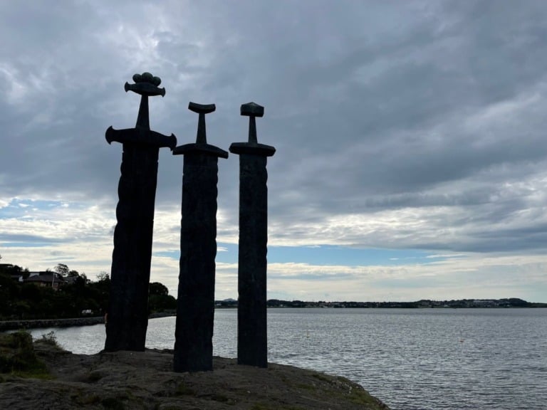 Sword monument 'Sverd i fjell' in Stavanger. Photo: David Nikel.