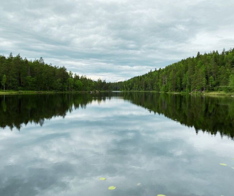 Eriksvann i nye Østmarka nasjonalpark.  Foto: Klima- og miljødepartementet (KLD).