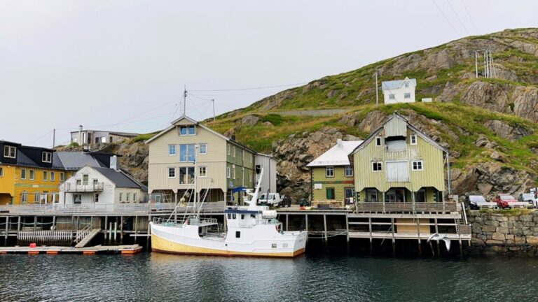 Waterfront buildings at Nyksund in Northern Norway. Photo: David Nikel.