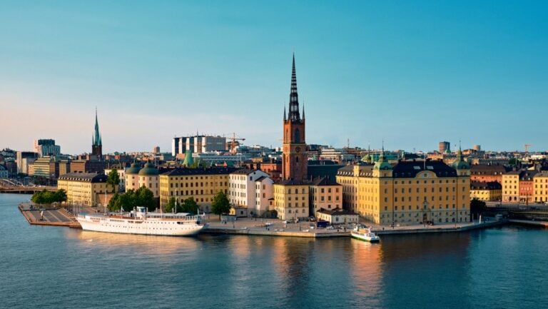 Cityscape of Stockholm, Sweden’s capital city.