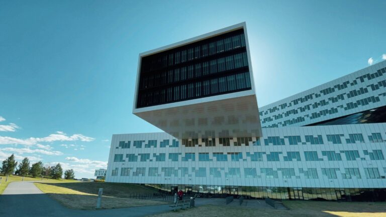 The eye-catching architecture of the Equinor office in Fornebu. Photo: David Nikel.