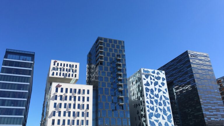 Office buildings in Oslo, Norway. Photo: David Nikel.