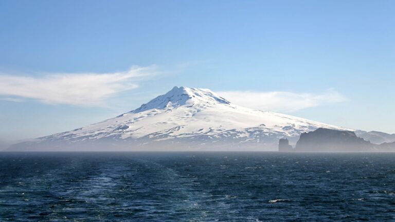 Beerenberg volcano on Jan Mayen island.