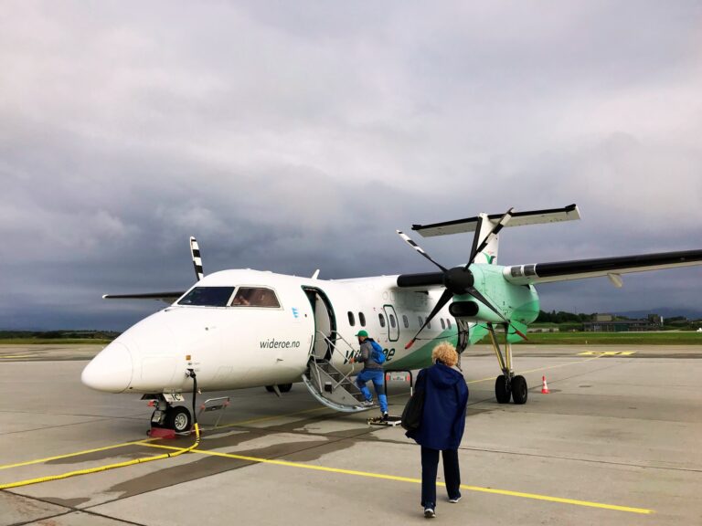 Small Widerøe plane at Bodø Airport. Photo: David Nikel.