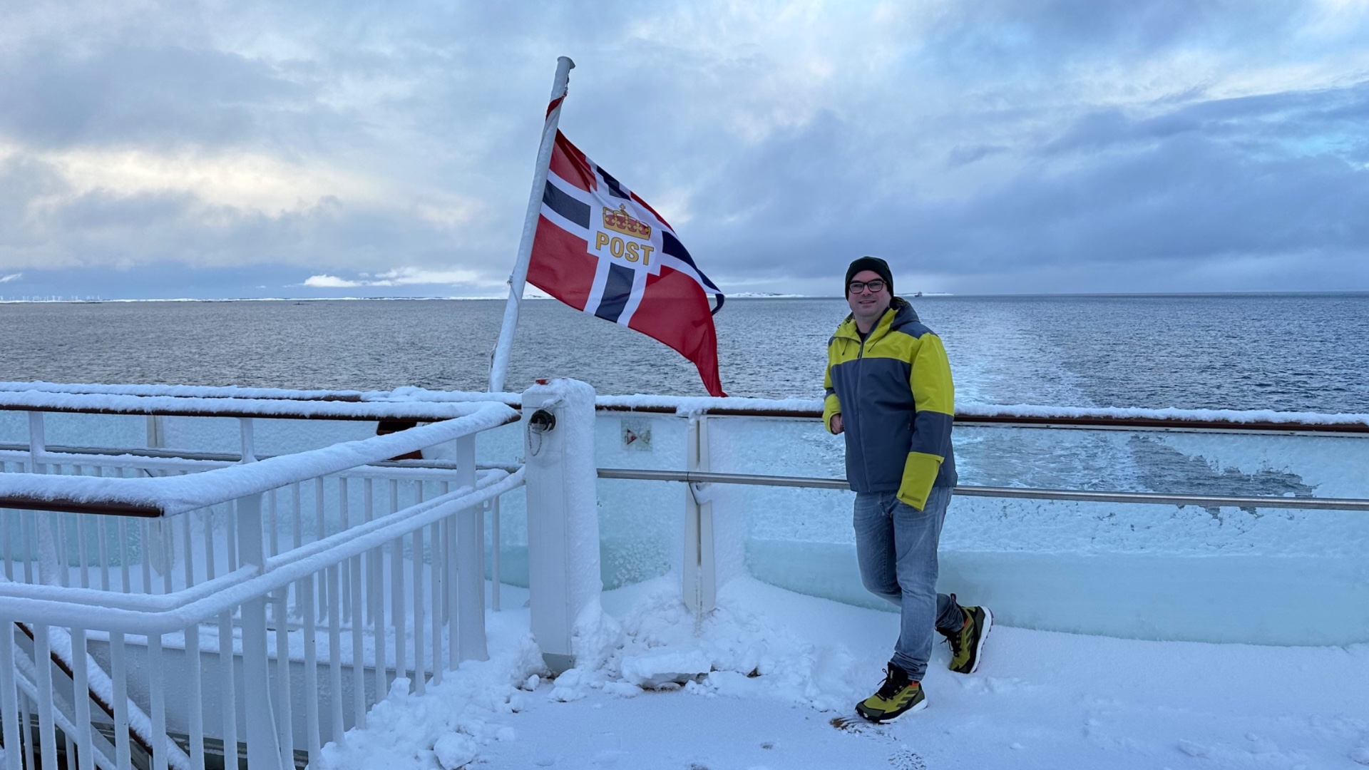 David at sea on the Havila Polaris. Photo: David Nikel.