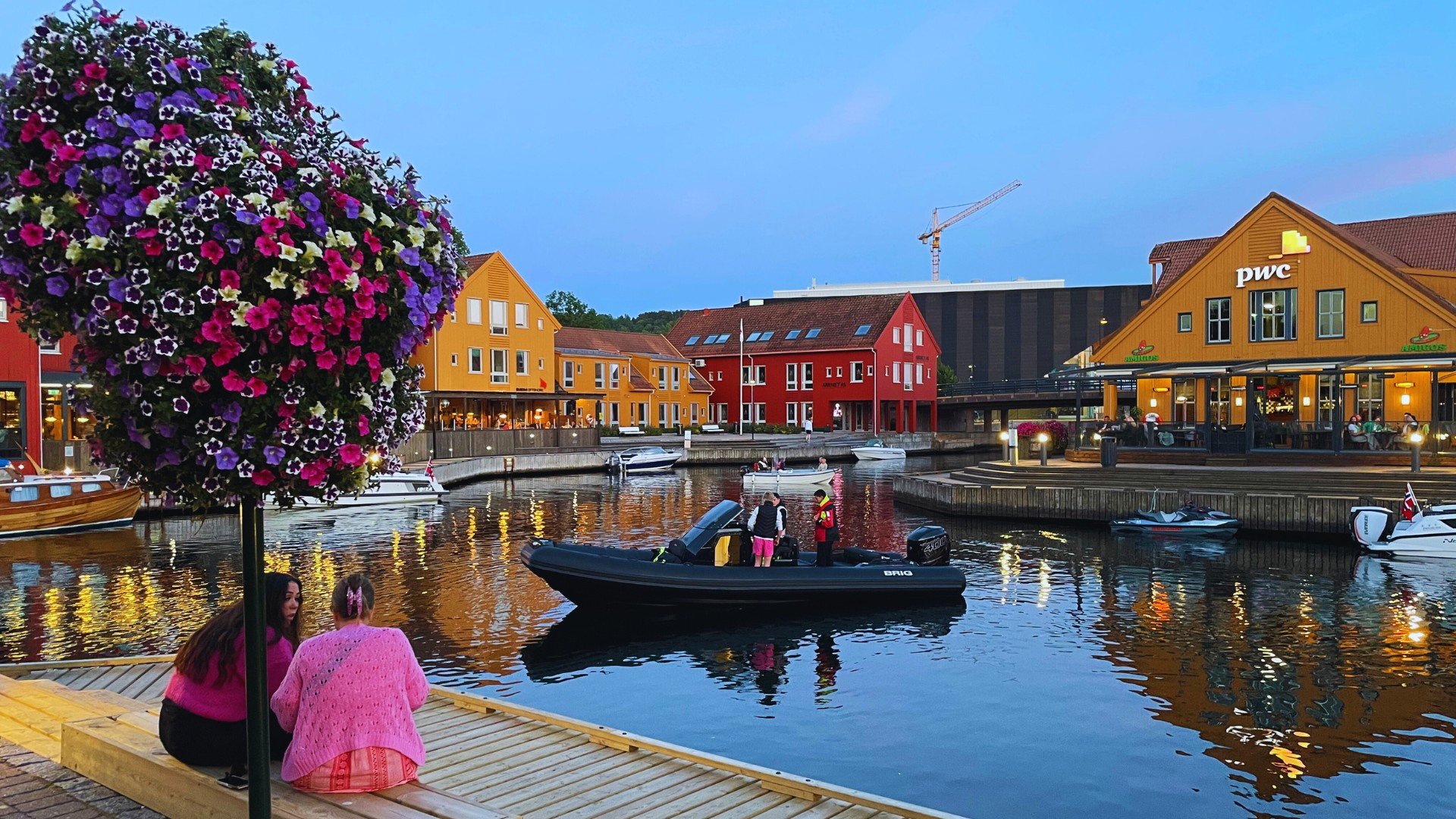 Kristiansand harbour in the summer. Photo: David Nikel.