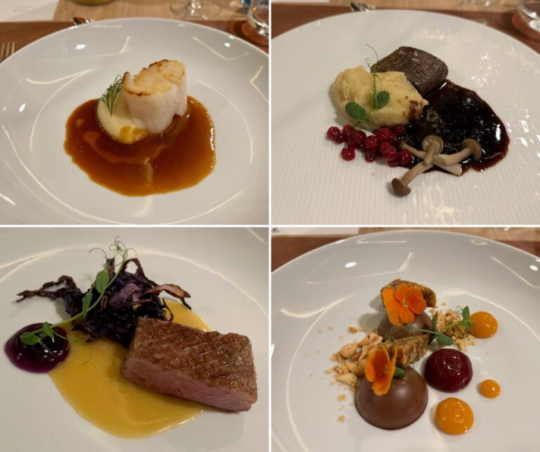 Some of the courses in Hildring restaurant on Havila Polaris. Photo: David Nikel.