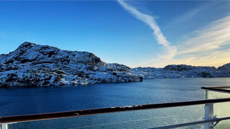 Sailing towards Bergen on Havila Polaris. Photo: David Nikel.