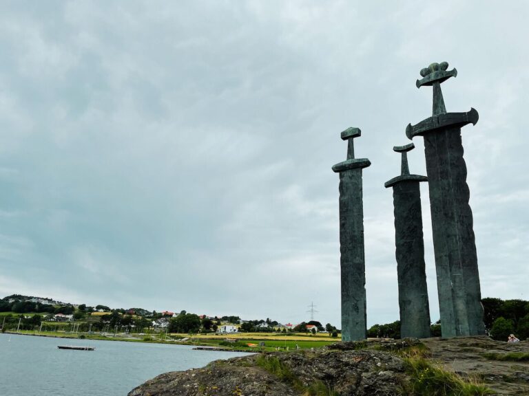 Swords monument in Stavanger. Photo: David Nikel.