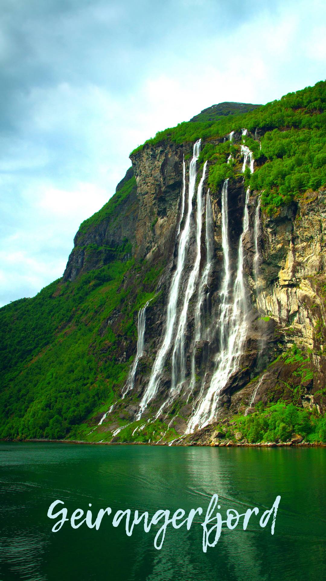 Seven Sisters waterfall in Norway’s Geirangerfjord.