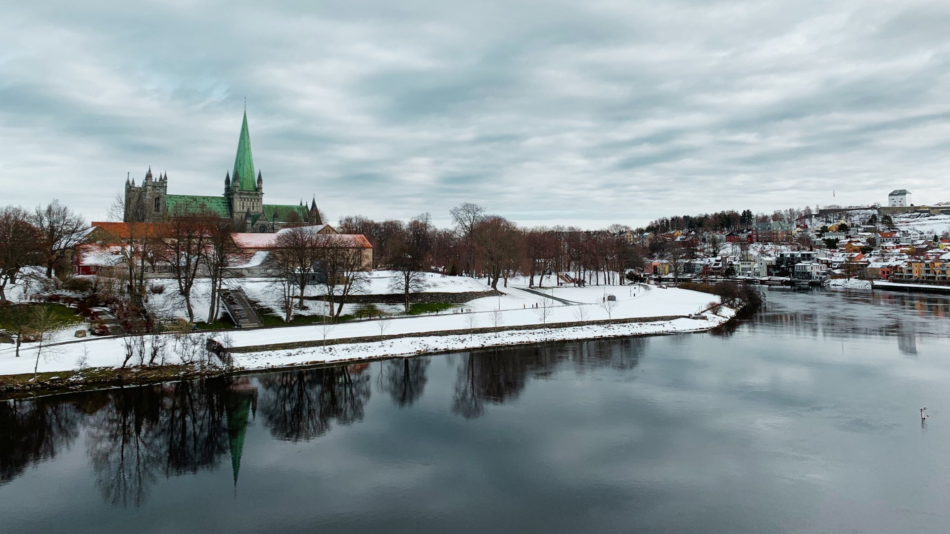 Trondheim's Nidaros Cathedral in the winter. Photo: David Nikel.