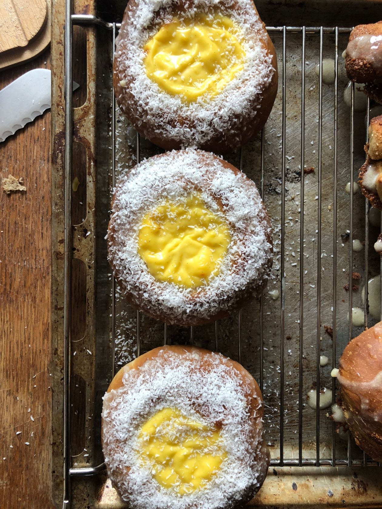 Traditional Norwegian skolebrød.