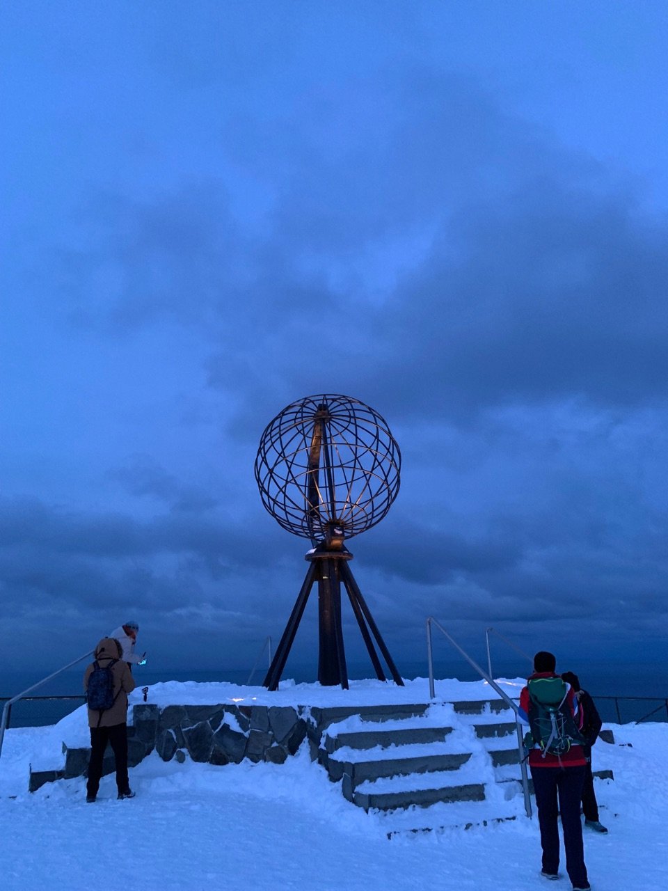 North Cape monument in the winter. Photo: David Nikel.