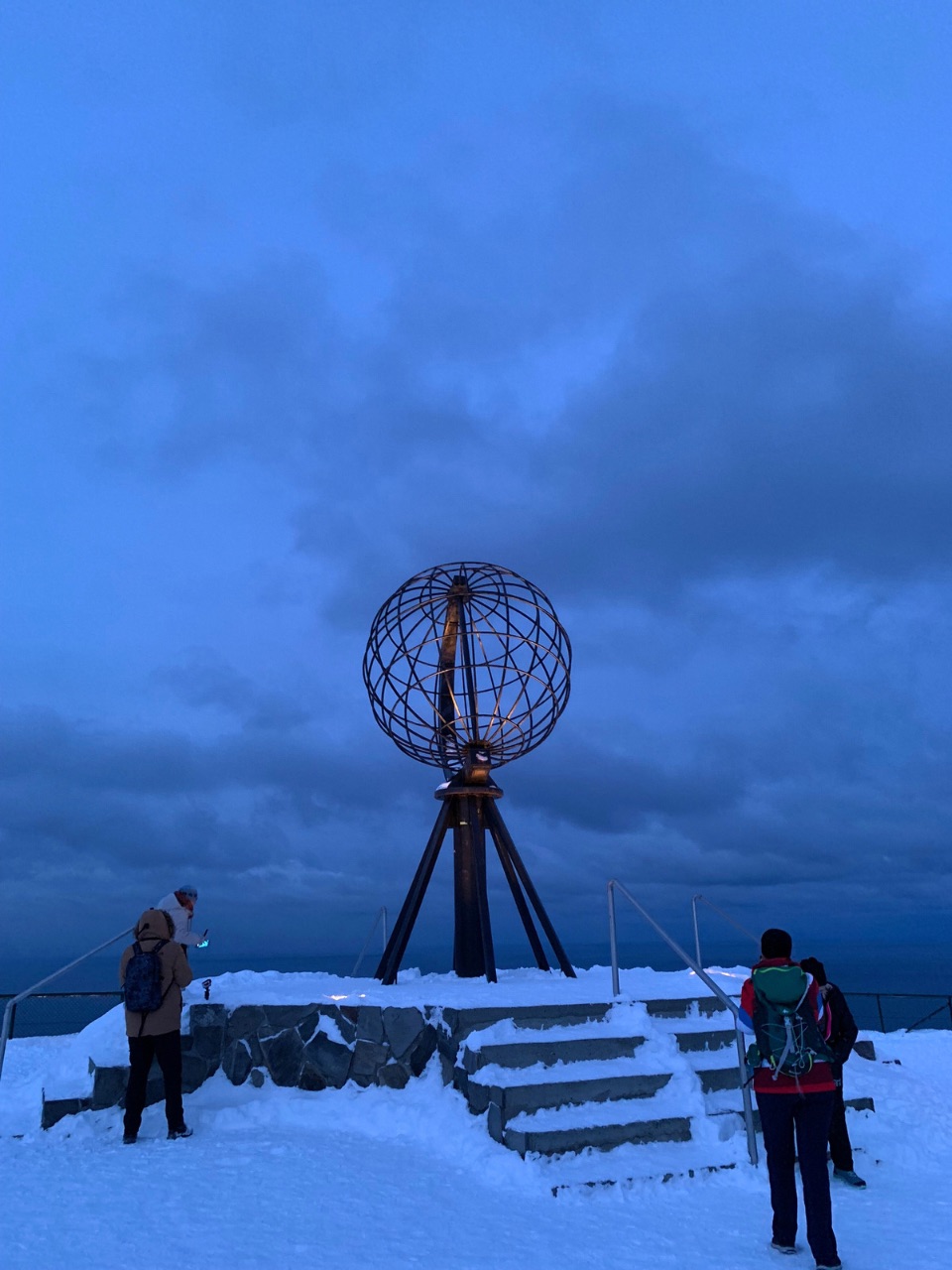 North Cape monument in the winter. Photo: David Nikel.