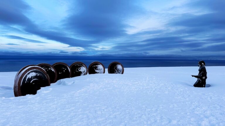 ‘Children of the World’ monument at the North Cape. Photo: David Nikel.