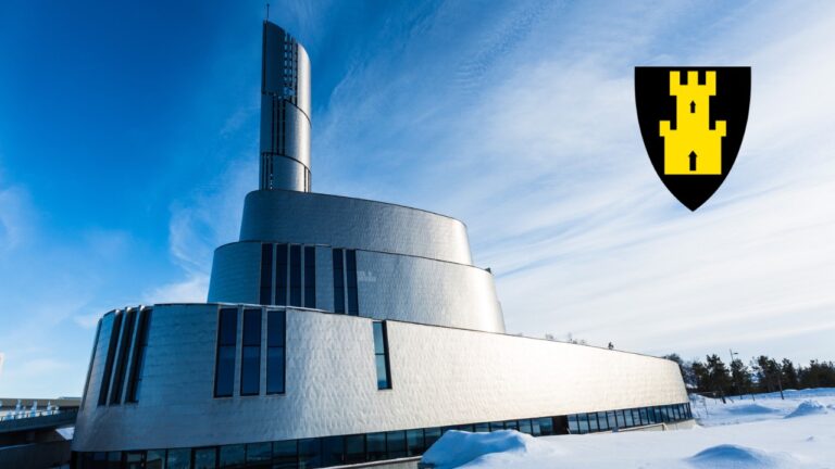 Northern Lights Cathedral in Alta, Finnmark.