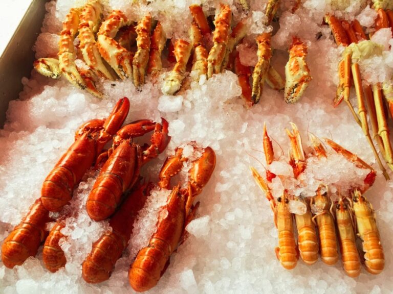 Fresh seafood at Bergen Fish Market. Photo: David Nikel.