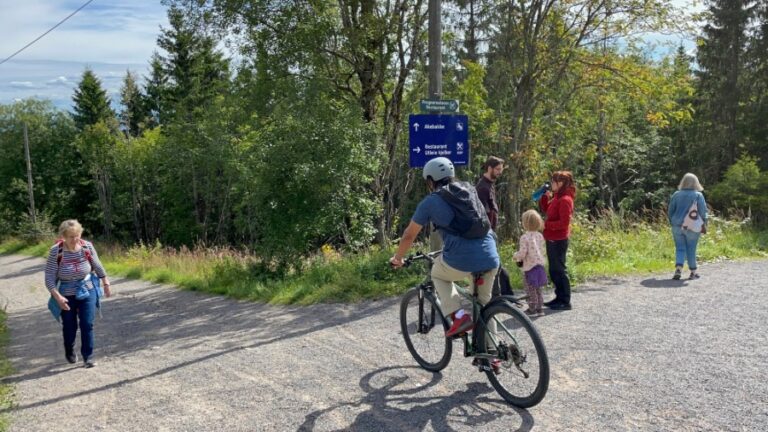 People enjoying their sunday in the hills of Oslo. Photo: David Nikel.