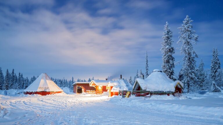 A cold winter day in Kiruna, Sweden.