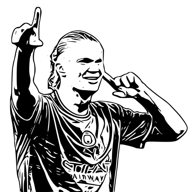 An illustration of Erling Haaland. Photo: ArtWeSell / Shutterstock.com.