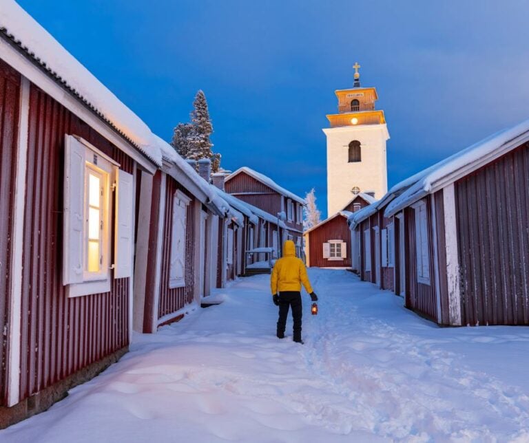 Gammelstad Church Town in Northern Sweden is a UNESCO World Heritage Site.
