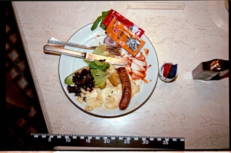 Leftover food in the room. Photo: Oslo Police District.