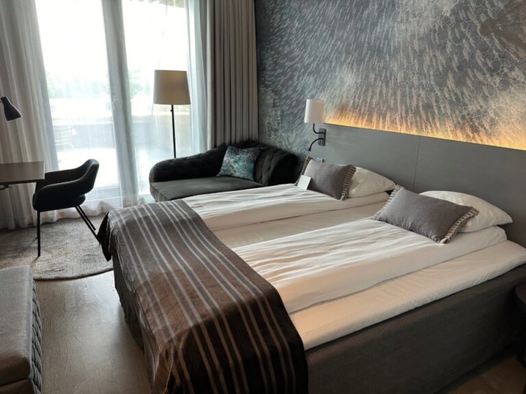 Guest room at Scandic Airport Hotel in Bergen, Norway.