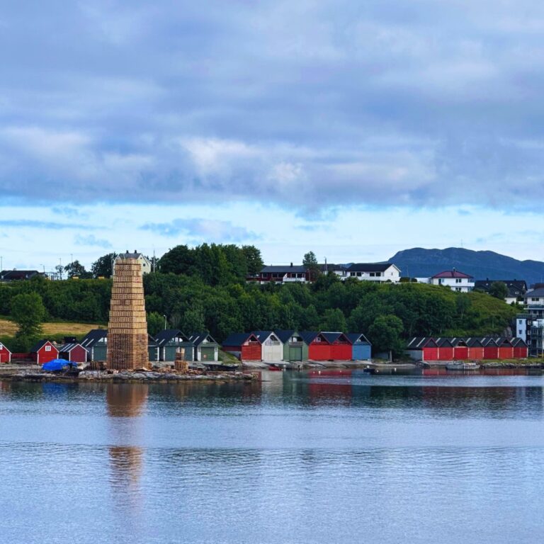 Midsummer bonfire tower in Ålesund, Norway. Photo: David Nikel.