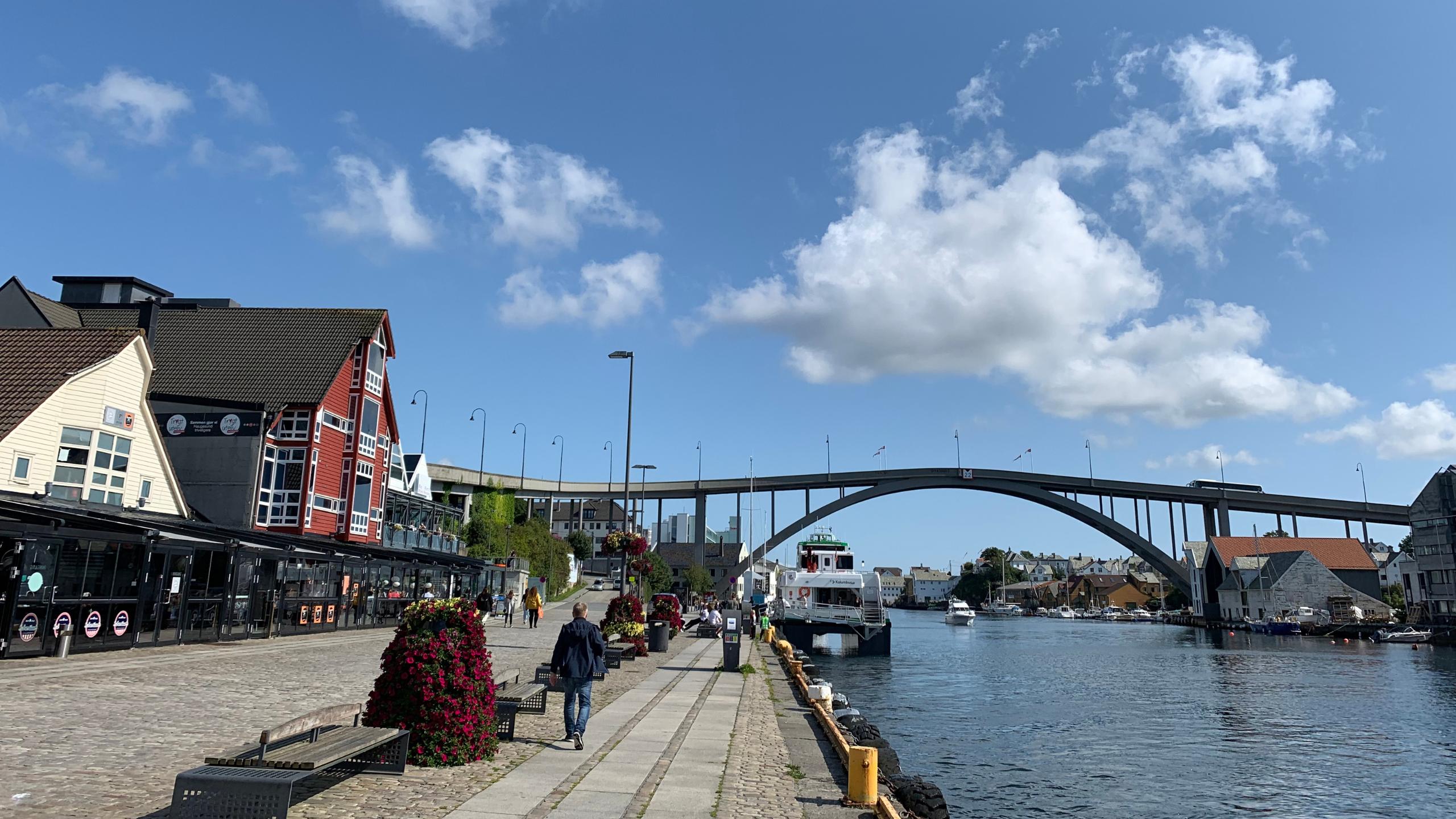 Waterfront in Central Haugesund, Norway.