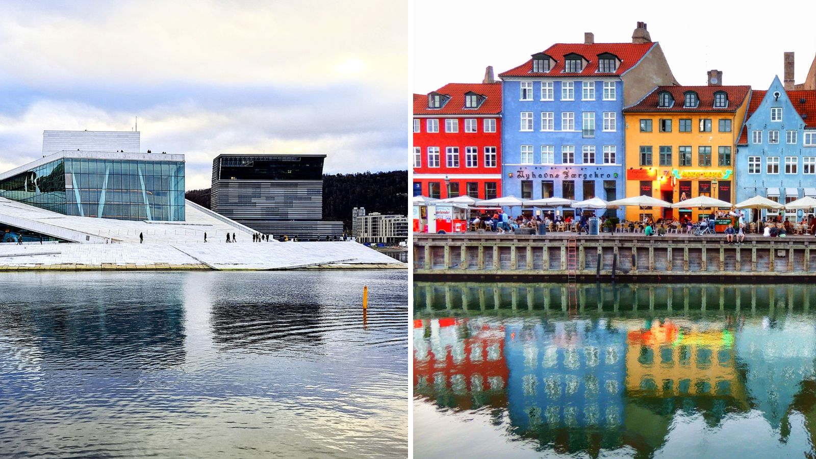 City images of Oslo and Copenhagen.
