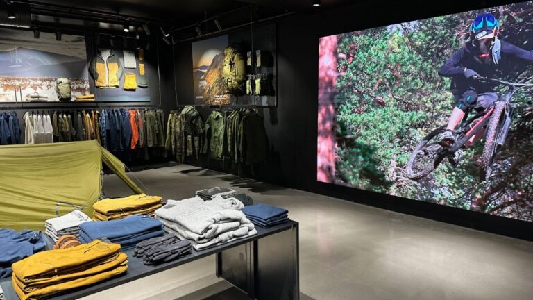 Interior of Norrøna House sales store in Oslo, Norway. Photo: David Nikel.