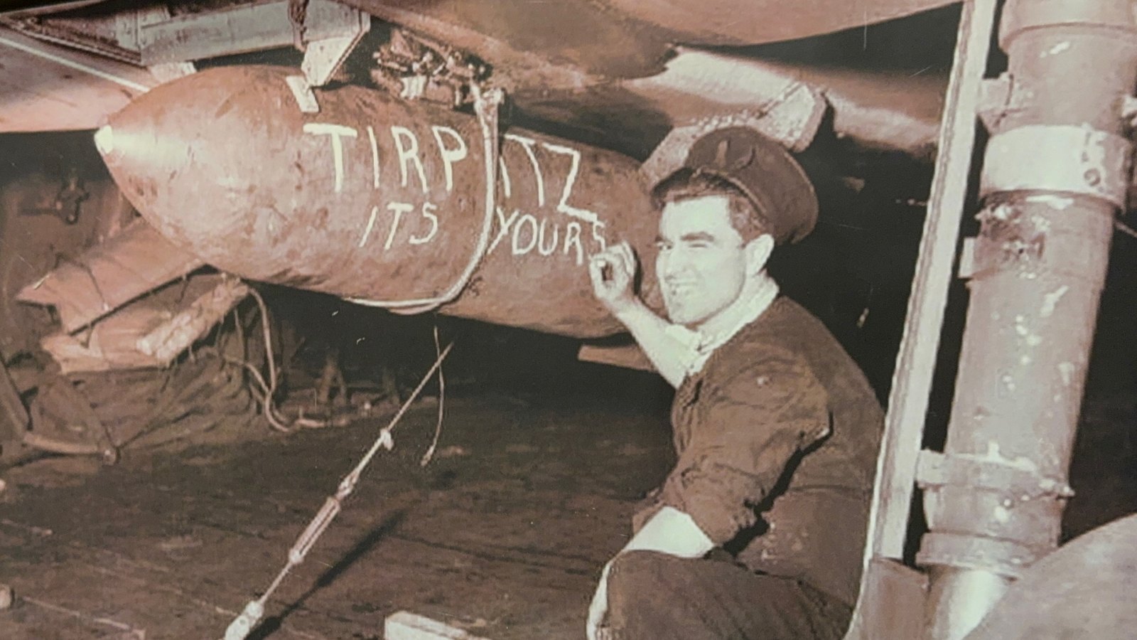 Photo of British soldier on a campaign against the Tirpitz in World War II.