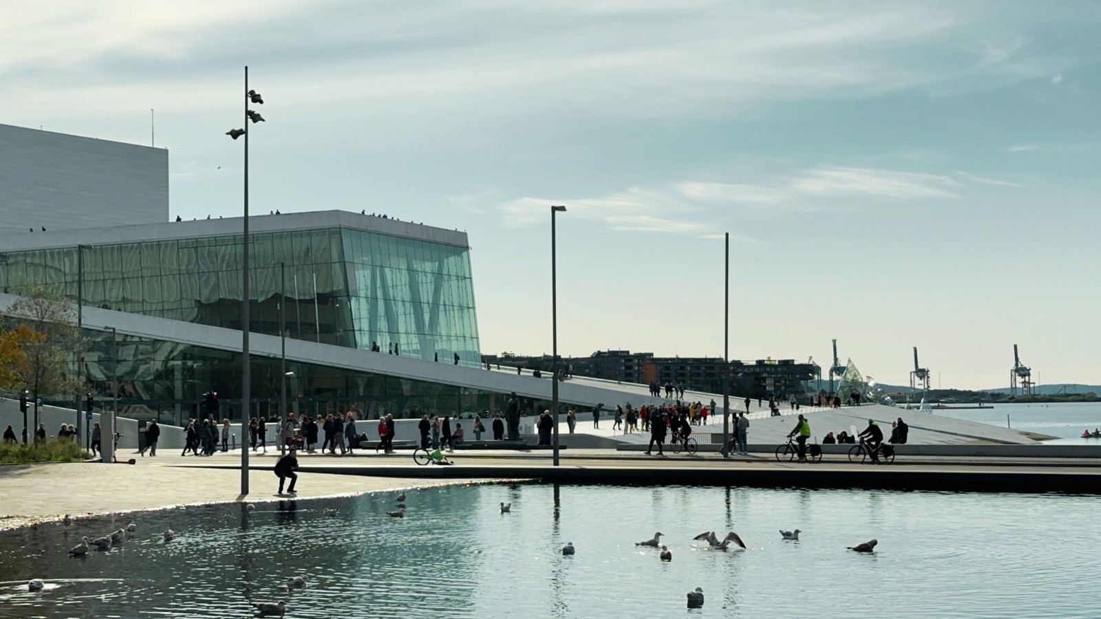 Crowd at Oslo Opera House.