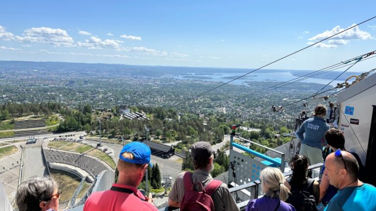 The top of the Holmenkollen zip line. Photo: David Nikel.