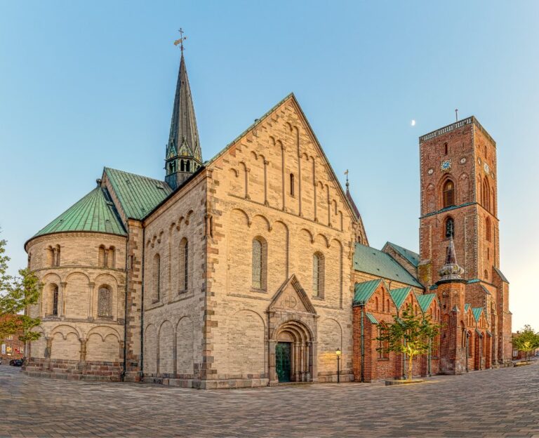 Exterior of Ribe Cathedral in Denmark.